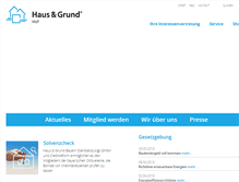 Tablet Screenshot of haus-und-grund-hof.de